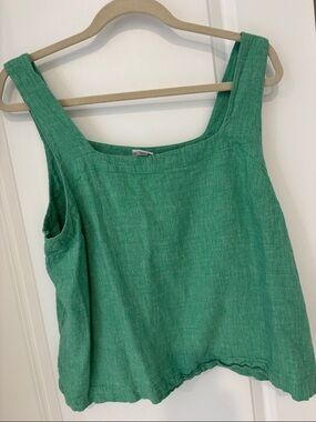 A new day Green Sleeveless Square-Neck Tank Top size xl